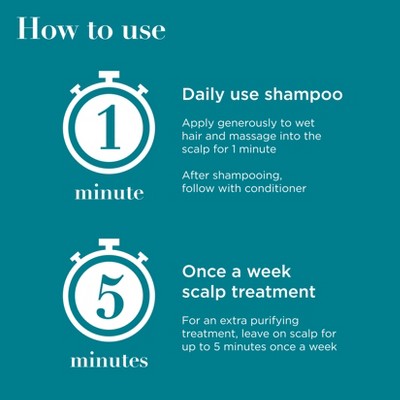 OGX ProGrowth + Peptide Clarifying Hair Shampoo - Scalp Exfoliant - 13 fl. oz: Liquid Formula, Damage Repair, All Hair Types