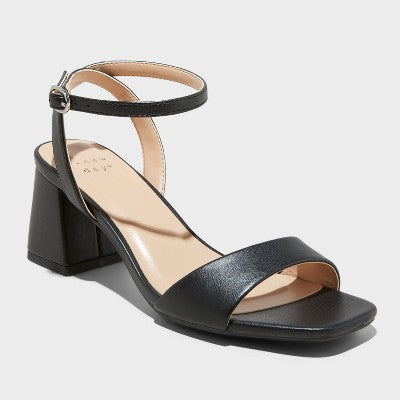 Women's Shannon Heels with Memory Foam Insole A New Day Black 5.5