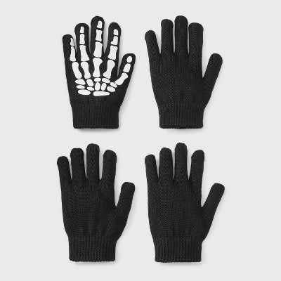 Boys' 2pk Value Glove - Cat & Jack Black