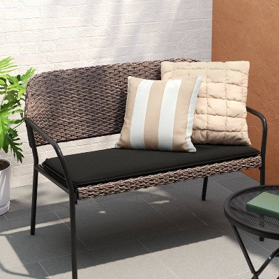 19"x19" Quilted Solid Pillow Khaki - Room Essentials