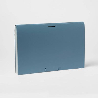 24 Pocket Expanding File Folder Legal Size Slate Blue - up&up