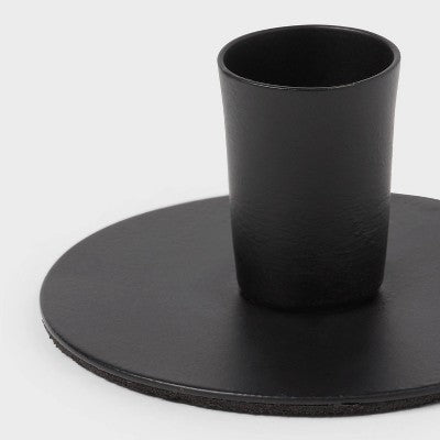 4pk Small Taper Candle Holders Black - Room Essentials: Modern Iron Tabletop Decor, 1.5" Height, 3" Width, Candlesticks