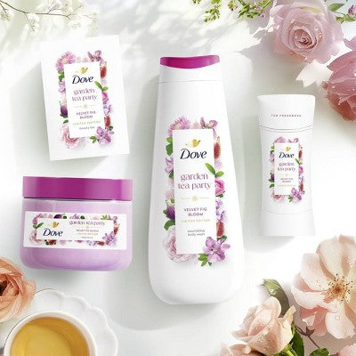 Dove Beauty Garden Tea Party Bar Soaps - Velvet Fig Bloom - Limited Edition - 15oz/4pk