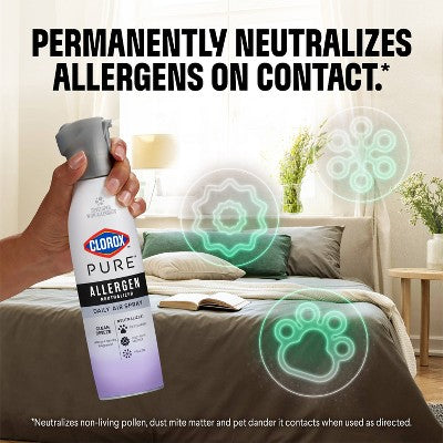 Clorox PURE Allergen Neutralizer Daily Air Spray Air Fresheners Nighttime Calm - 8oz: Non-Toxic, 1-Pack