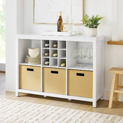 33.62'' Tall 13" 6-Cube Horizontal Shaker Style Storage Cubbies White - Brightroom (LOCAL PICKUP ONLY)