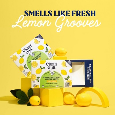 Clean Cult Toilet Bowl Cleaner Sheets - Fresh Lemon - 32ct