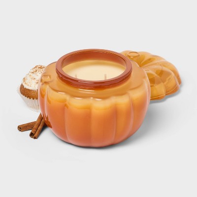 2 Wick Medium Glass Fall Pumpkin Candle Pumpkin Spiced Cupcakes Jar - Threshold: Fall
