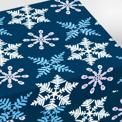 6"x3" Snowflake Print Small Square Christmas Gift Box Blue - Wondershop