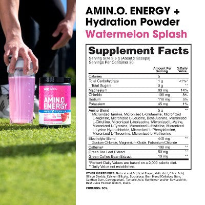 Optimum Nutrition Essential Amino Energy Electrolytes Powder - Watermelon - 10.05oz