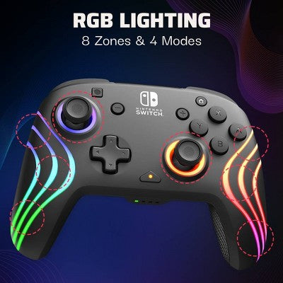 PDP Afterglow Wave Wireless Controller with Motion for Nintendo Switch - Black