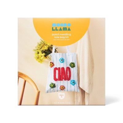 Ciao Striped Punch Needle Tote Bag - Mondo Llama
