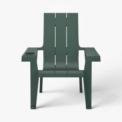 Resin Stackable Adirondack Chair Green - Room Essentials (LOCAL PICKUP ONLY)