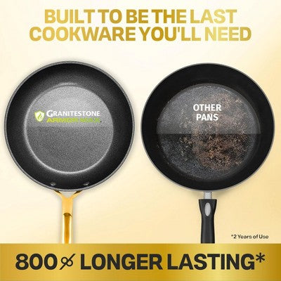 Granitestone Armor Max Gold 14 Piece Nonstick Hard Anodized Cookware set with Utensils (LOCAL PICKUP ONLY)