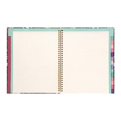 greenroom Planner 2026 Weekly/Monthly 8.5"x10.75" Large Hardcover Midnight Wildflower