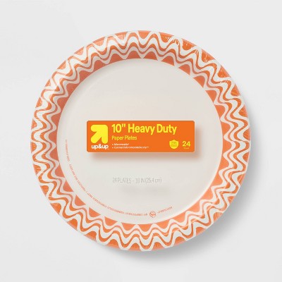Halloween Disposable Plates - Orange - 10" - 24ct - up&up