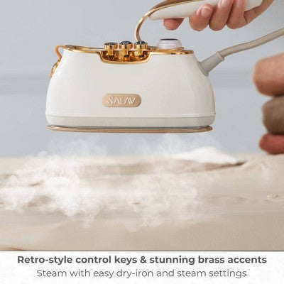 SALAV IS-900 Retro Edition Duopress Steamer and Iron Pearl