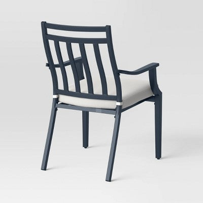 Fairmont 2pk Stationary Patio Dining Chairs: Weather-Resistant, Powder-Coated Steel Frame - Threshold (LOCAL PICKUP ONLY)