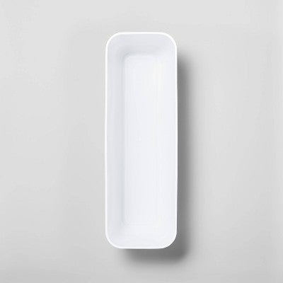 3pk Long Storage Trays White - Brightroom: Drawer Organizer Bins, Portable, Universal Storage