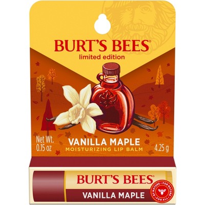 Burt's Bees Holiday Limited Edition Stocking Stuffer Moisturizing Lip Balm - Vanilla Maple - 0.15oz