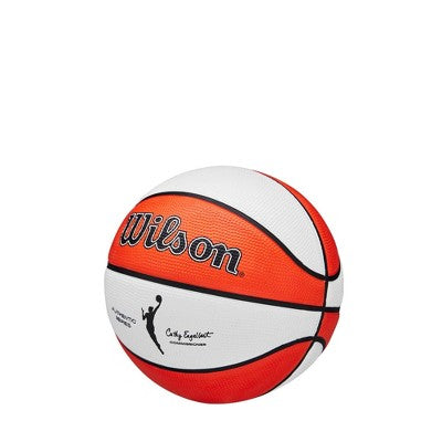 Wilson NBA Authentic Mini Basketball - Orange/White: Size 3, Small Sports Equipment
