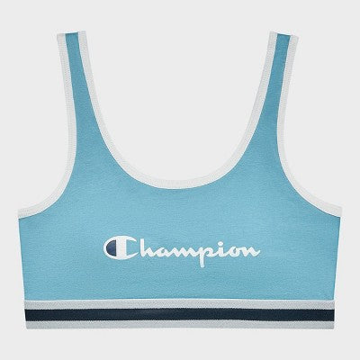 Champion Girls' Iconic Essentials Bralette - Light Blue L