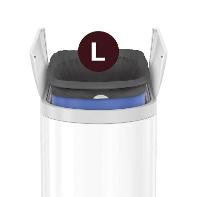simplehuman 18L Diaper Can - White Steel