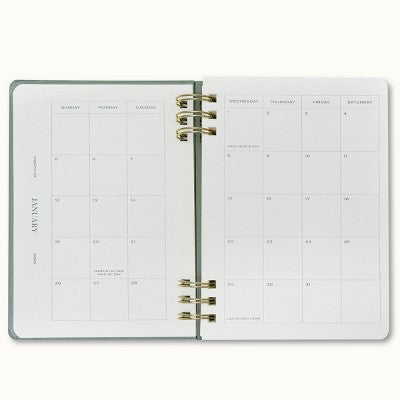 Wit & Delight 2025 Weekly/Monthly Planner 8"x5.75" Double Spiral Evergreen