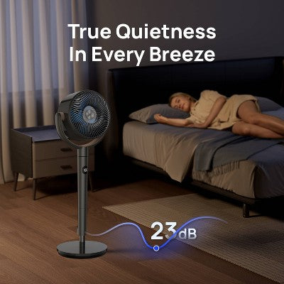 Dreo Pedestal Oscillating Fan Black and Carmel (LOCAL PICKUP ONLY)