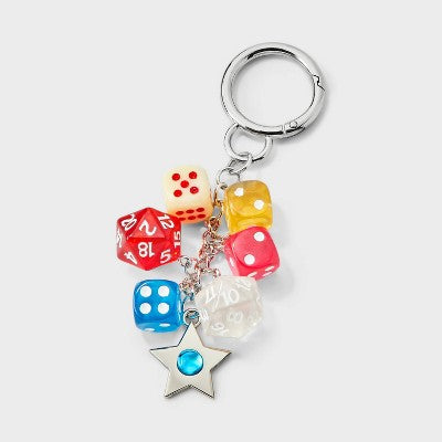Colored Dice & Star Bag Charm - Wild Fable Multi