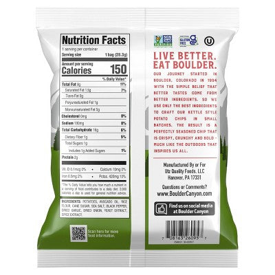 Boulder Canyon Kettle Style Potato Chips Variety Pack - 18oz/18ct