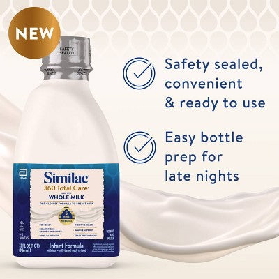 Similac 360 Total Care Whole Milk Ready to Feed Infant Formula- 32 fl oz