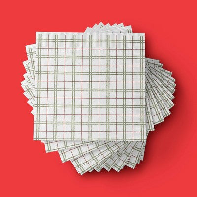 40ct Fall Foliage Disposable Napkins - up&up