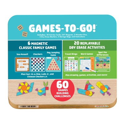 Games On the Go Tin Travel Game Set for Kids Ages 3-6+