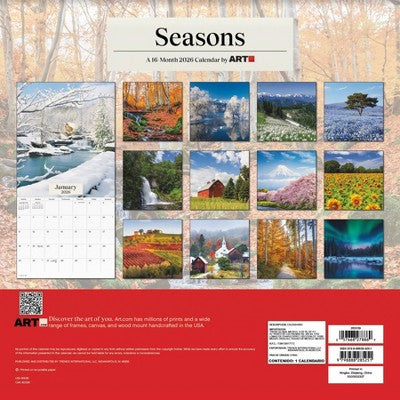 DateWorks 12"x12" 2026 Seasons Wall Calendar