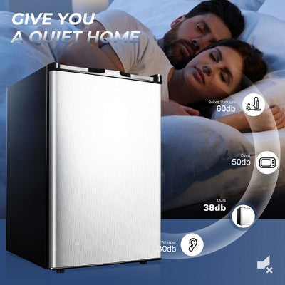Simzlife 3.0 Cu. Ft. Upright Freezer,Large Capacity Rapid Cooling Upright Freezer Refrigerator, Silver (LOCAL PICKUP ONLY)