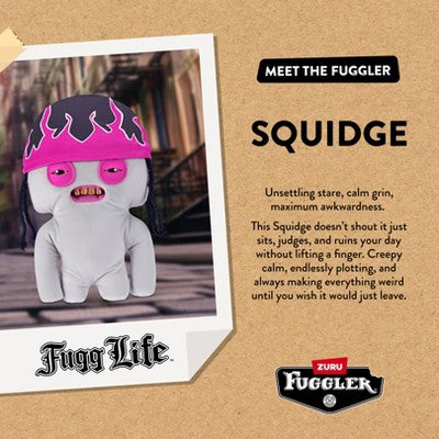 Fuggler 9" Fugg Life Squidge gray Stuffed Animal