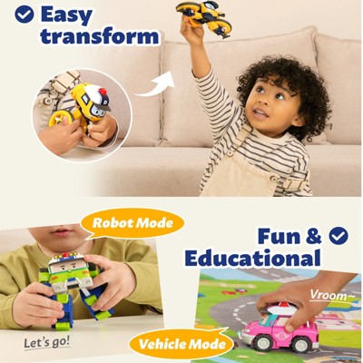 Robocar Poli 4" Transforming Robot - Sandy | Emergency Rescue Vehicle Action Figures | Kids Educational Pretend Play Toy