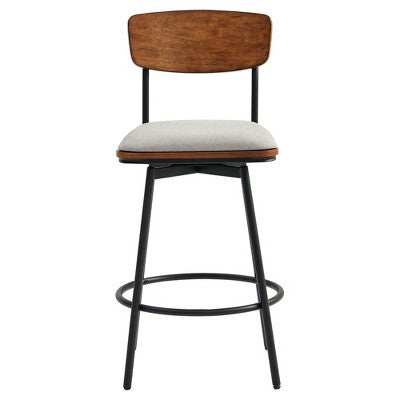 Spruce&Spring Swivel Counter Height Bar Stool with Metal Legs,, Light Grey  Fabric (LOCAL PICKUP ONLY)
