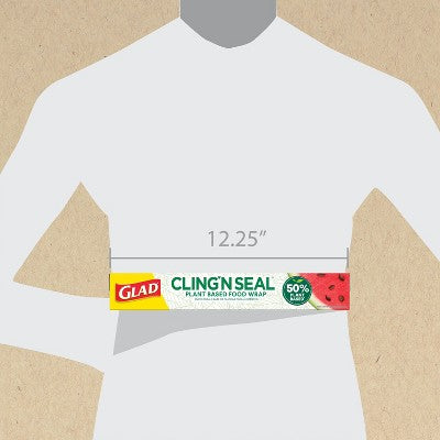 Glad Cling n Seal 50% Plant Based Food Wraps - 200 sq ft