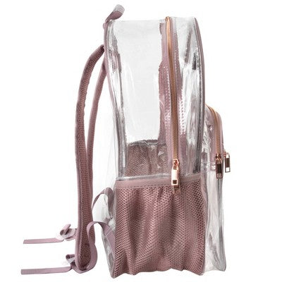 Summit Ridge Clear Backpack - Rose: Water-Resistant School Bag for Kids