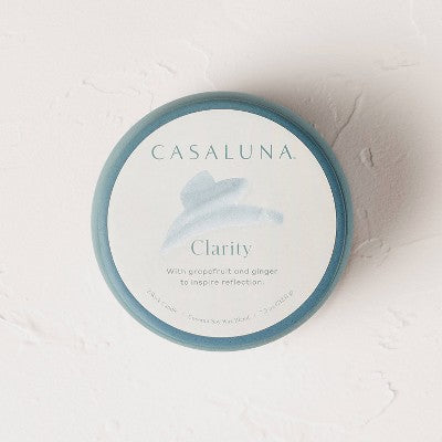 2-Wick Ceramic Jar Candle with Lid Clarity 7.5oz - Casaluna