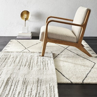 2'x3' Woven Accent Rug Gray - Threshold: Handmade Rectangle, Multi-Stripe, Jute & Cotton, Indoor Use (LOCAL PICKUP ONLY)