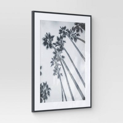 22"x28" Matted to 18"x24" Elevated Aluminum Poster Frame Black - Threshold: Modern Wall Decor Rectangle Shape (LOCAL PICKUP ONLY)