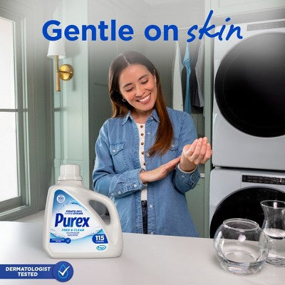 Purex Unscented Free Clear Liquid Laundry Detergents 115 Loads - 150oz