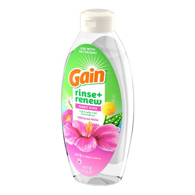 Gain Rinse + Renew Fabric Rinse - Hibiscus Hula - Rinse Out Odors - 48 fl oz