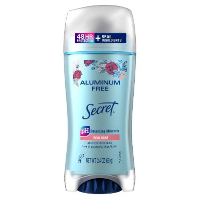 Secret Aluminum Free Deodorant for Women, Rose, 2.4 oz