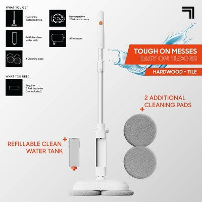 Sharper Image Floor Shine Cordless Power Mop White