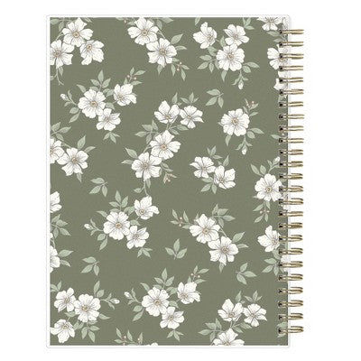 The Everygirl X Day Designer 2024-25 Weekly/Monthly Planner with Notes 8.625"x5.875" Wirebound Frosted PP Floral Olive: Student Day Planner