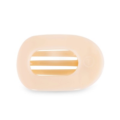 TELETIES Medium Flat Round Hair Clip - Almond Beige