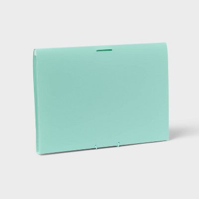 6 Pocket Expanding File Folder Letter Size Teal - up&up